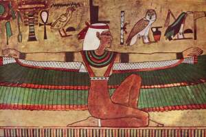 Isis aux bras ailés (peinture murale à Karnak)